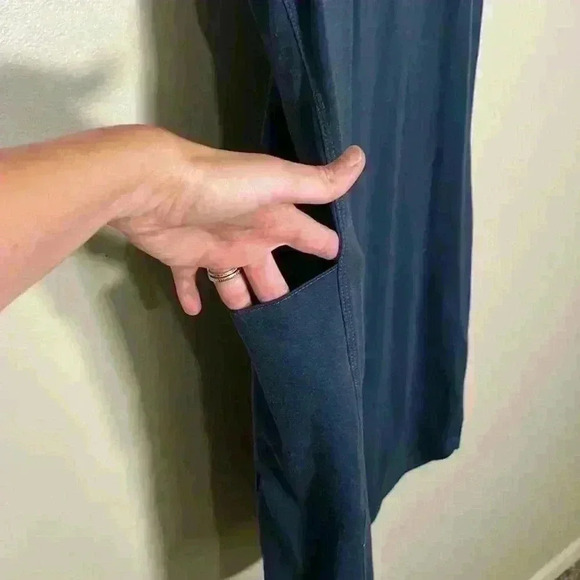 Kuhl EUC Adeline Blue Performance Dress Crew Neck Racer Back Size Small Pockets - Picture 4 of 11